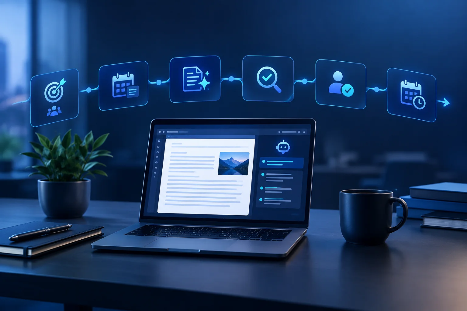 Workflow content marketingu z AI: jak połączyć planowanie, akceptację i publikację?